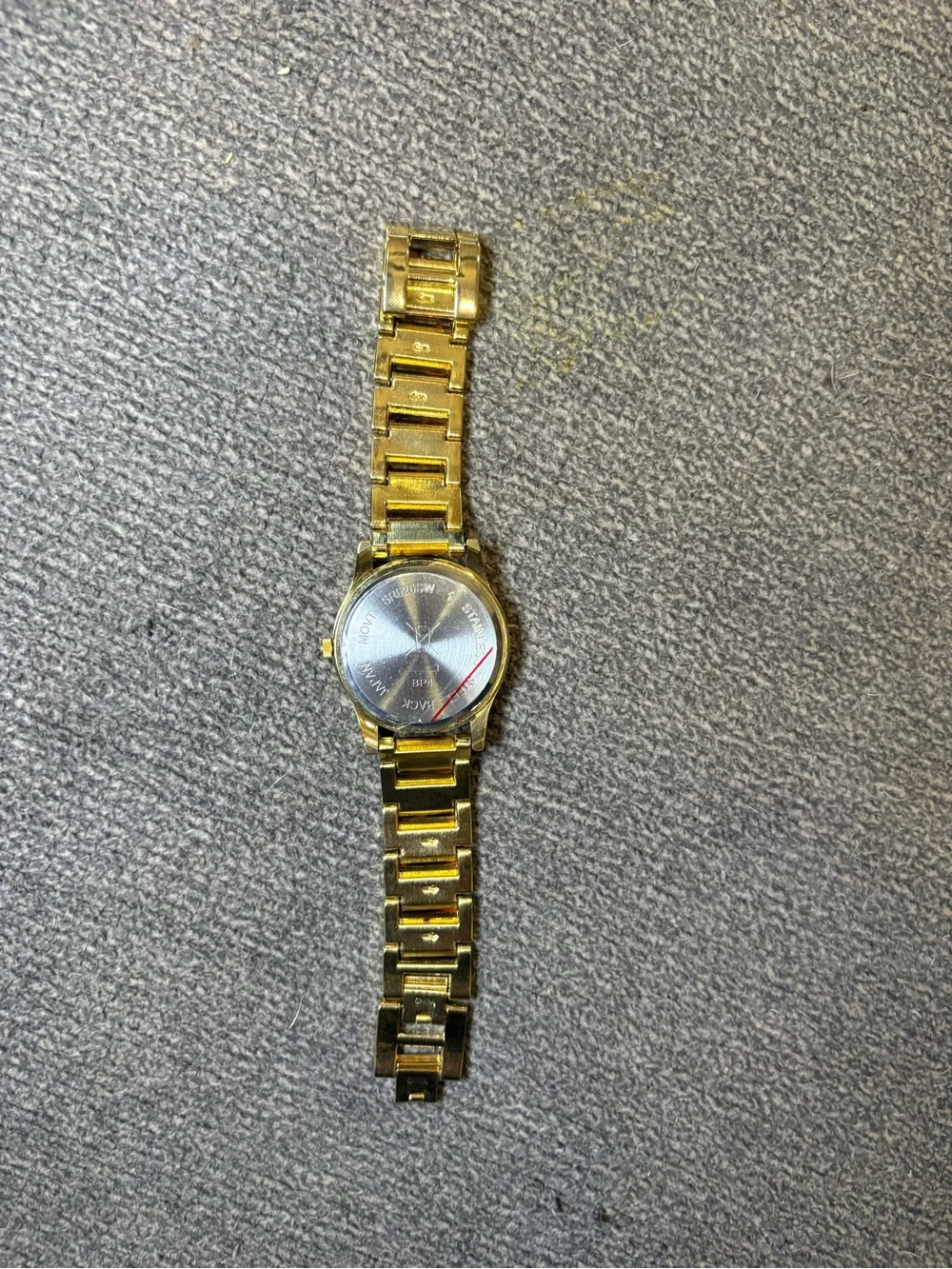 Gold-Tone Smartwatch-Style Wristwatch with Tortoiseshell Links - Black Dial